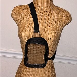 Transparent Black Crossbody Bag for Concerts Etc